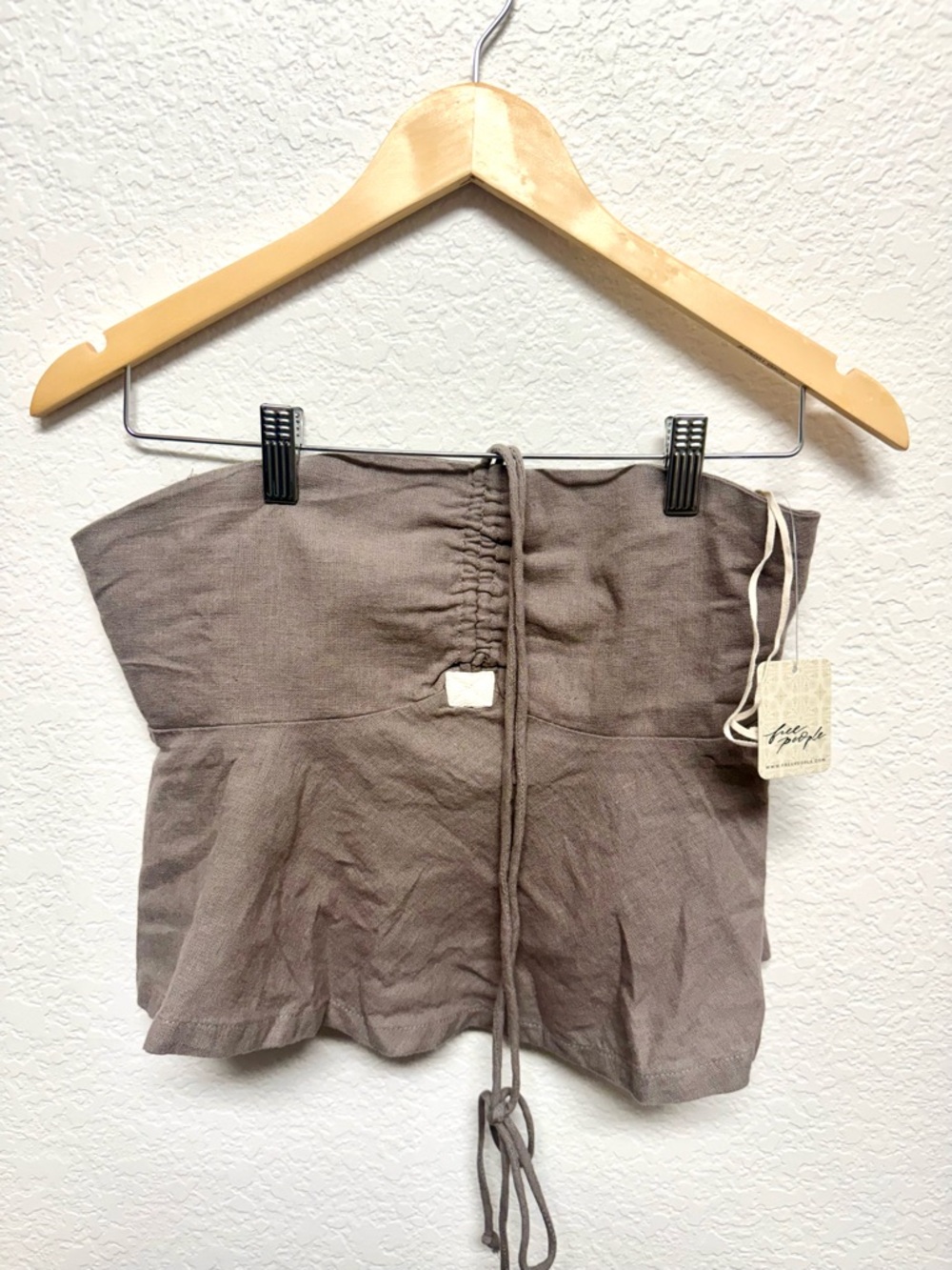Free People NWT Linen Blend Strapless Tube top — small